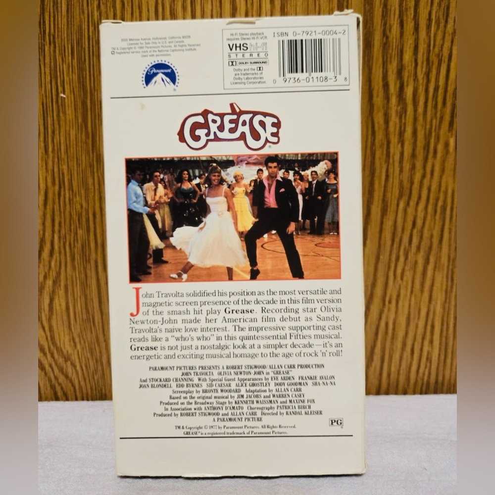 Grease VHS - Picture 2 of 4